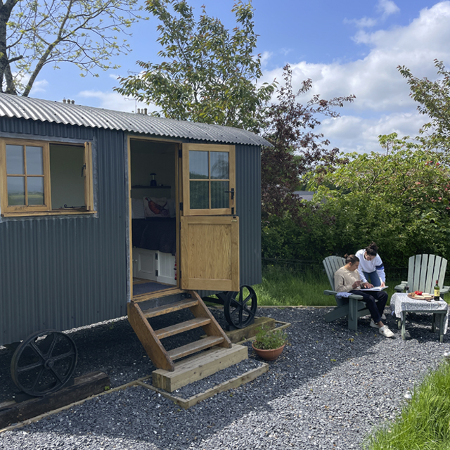 Shepards Hut Glamping couple